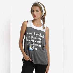 Disney Alice In Wonderland | Boxlunch | Alice Yesterday Gray Raglan Tank | Large